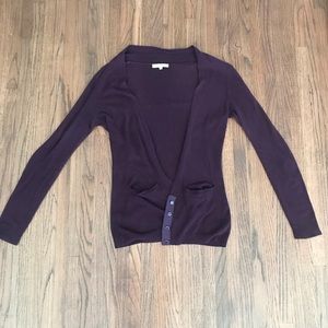 Purple cardigan
